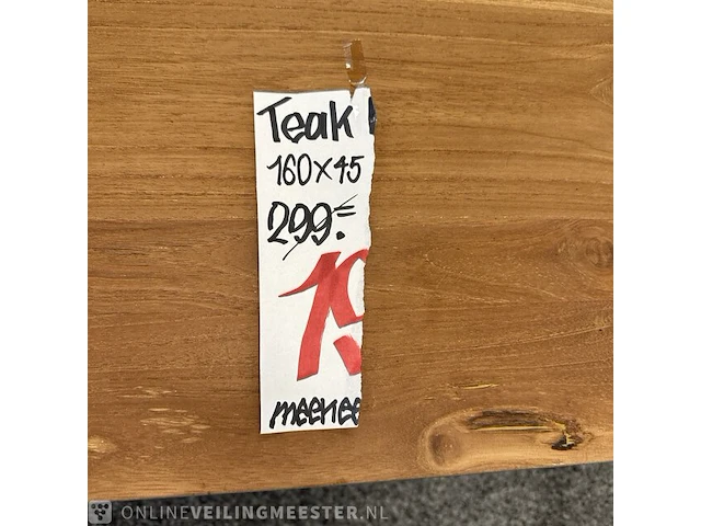 Sidetable, teakhout, 160x45 cm - afbeelding 3 van  3