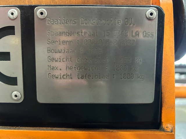 Siegmund - 2018 - instelbaar - lastafel - afbeelding 21 van  24