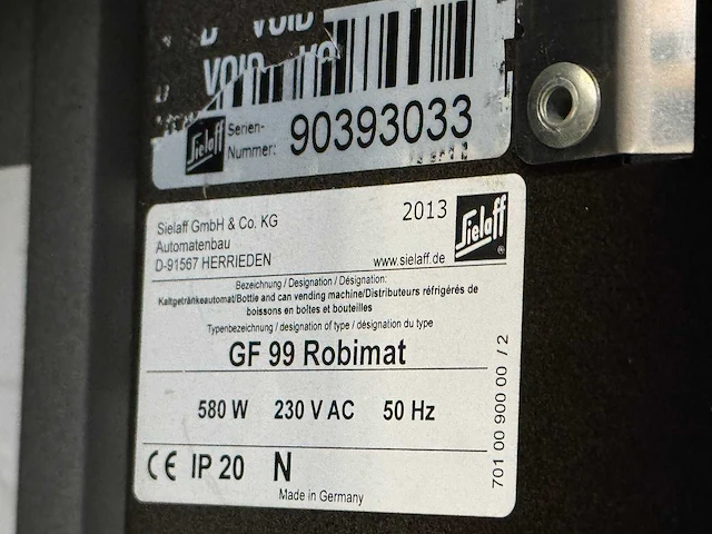 Sielaff - robimat 99 - frisdrankautomaat - - afbeelding 6 van  9
