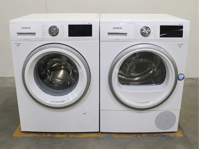 Siemems iq500 isensoric aquastop extraklasse wasmachine & siemems iq500 isensoric selfcleaning condenser extraklasse wasdroger - afbeelding 1 van  8