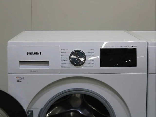 Siemems iq500 isensoric aquastop extraklasse wasmachine & siemems iq500 isensoric selfcleaning condenser extraklasse wasdroger - afbeelding 3 van  8