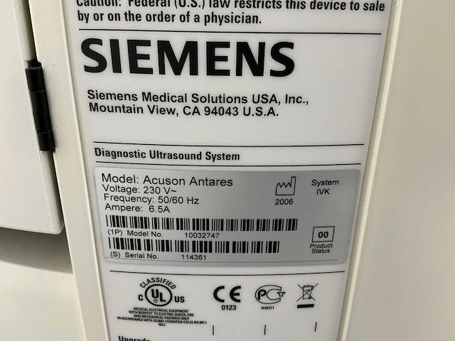 Siemens - acuson anteres - echo toestel - afbeelding 11 van  11