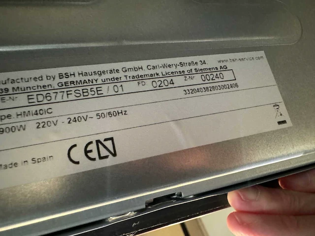 Siemens - ed677fsb5e - kookplaat (c) - afbeelding 2 van  2