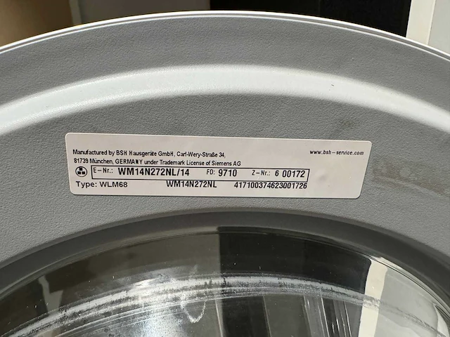 Siemens - wm14n272nl - wasmachine (c) - afbeelding 2 van  2