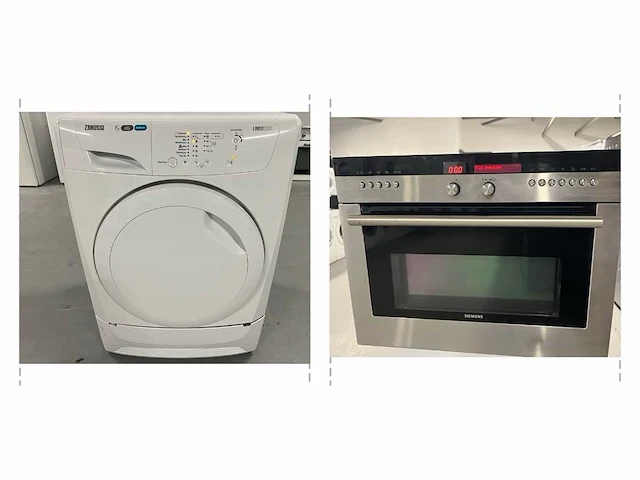 Siemens - zanussi lindo 1000 droger + siemens inbouw oven - afbeelding 1 van  12