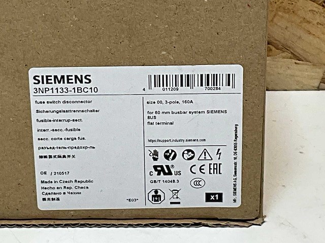 Siemens 3np11331bc10 mespatroonlastscheider (6x) - afbeelding 3 van  3