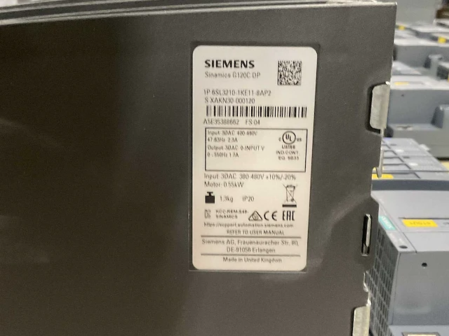 Siemens 6sl3210-1ke11-8ap2 frequentieregelaar (4x) - afbeelding 4 van  4