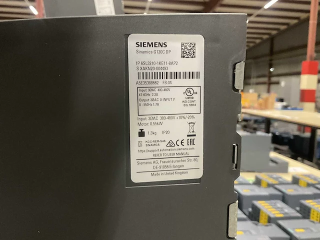 Siemens 6sl3210-1ke11-8ap2 frequentieregelaar (7x) - afbeelding 3 van  3