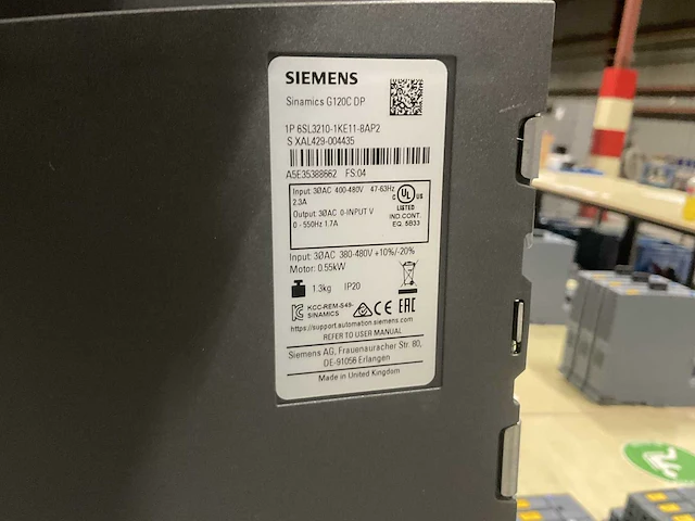 Siemens 6sl3210-1ke11-8ap2 frequentieregelaar (9x) - afbeelding 5 van  5