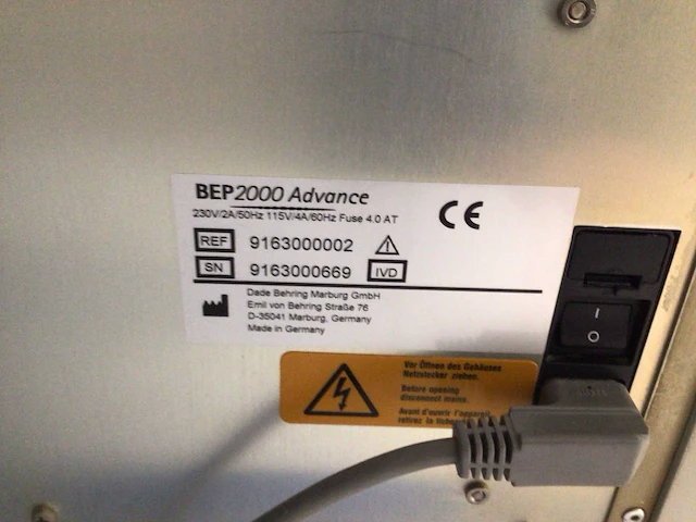 Siemens bep 2000 advance microtitenplaten analyse - afbeelding 6 van  6