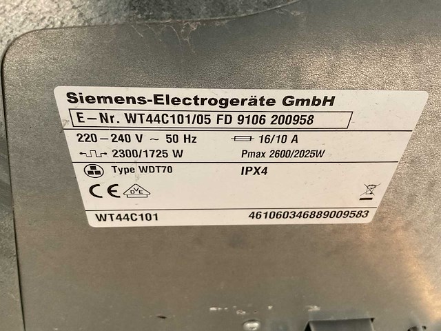 Siemens c 44-10 wasdroger (2x) - afbeelding 8 van  8