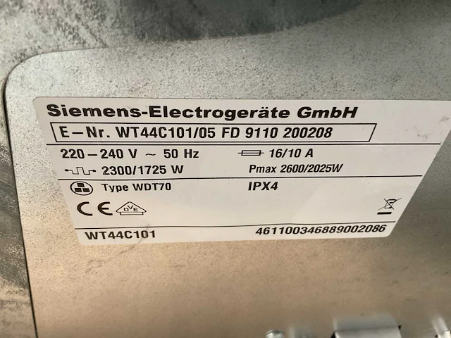Siemens c44-10 wasdroger (2x) - afbeelding 8 van  8