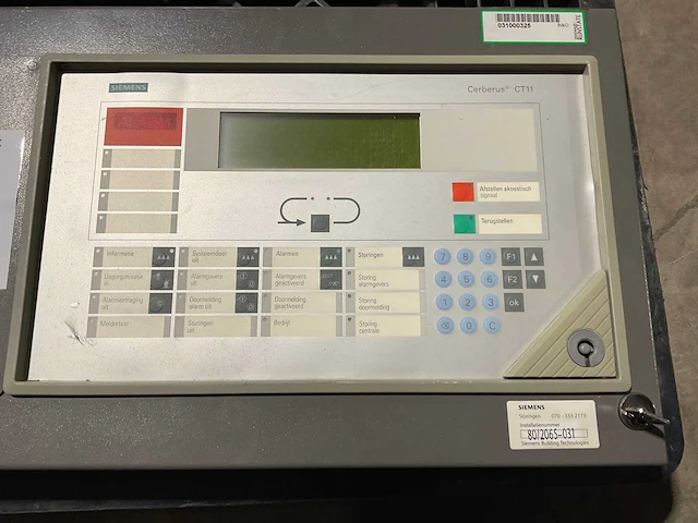 Siemens cerberus ct11 alarmerings bedieningskast - afbeelding 2 van  4