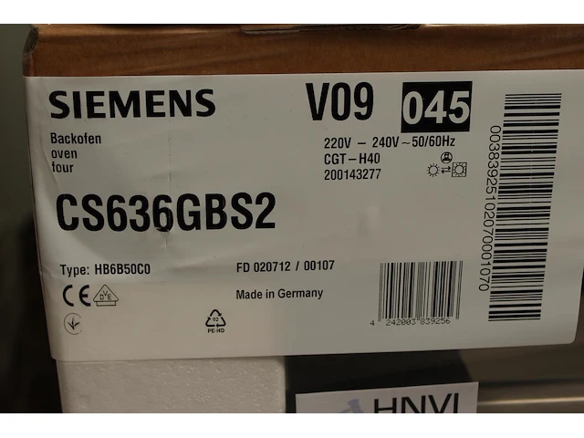 Siemens cs636gbs2 inbouw oven met stoomfunctie. breedte 60 cm. hoogte 45 cm - afbeelding 3 van  3