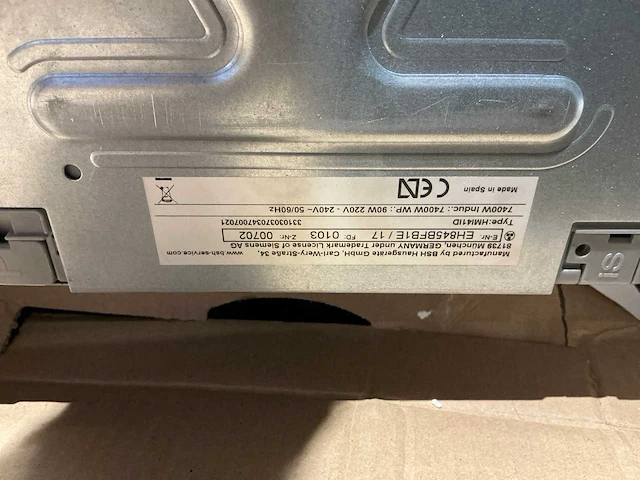 Siemens eh854bfb1e kookplaat - afbeelding 3 van  4