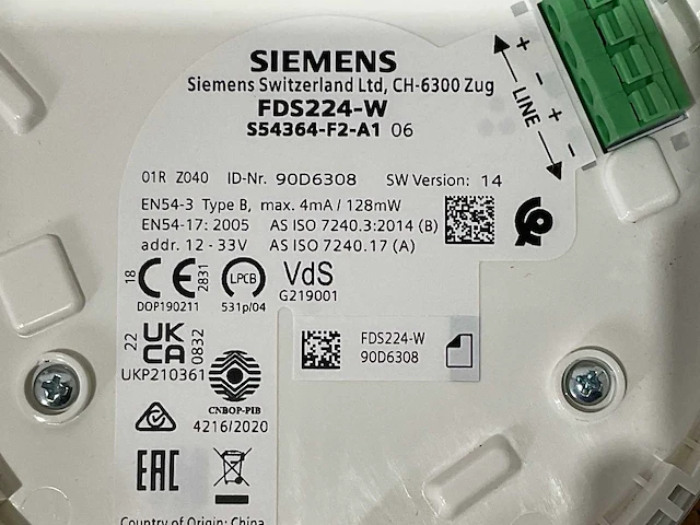 Siemens fds224-w signaal gever (38x) - afbeelding 7 van  9
