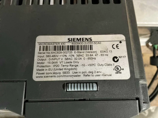 Siemens frequentieregelaar (2x) - afbeelding 7 van  12