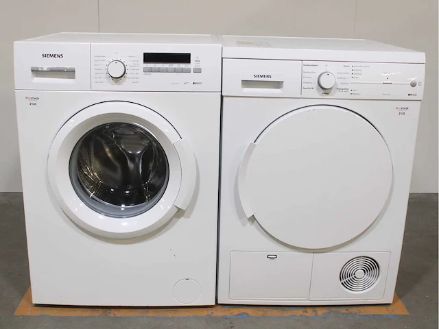 Siemens iq100 isensoric a+++ wasmachine & siemens iq300 isensoric droger - afbeelding 1 van  8