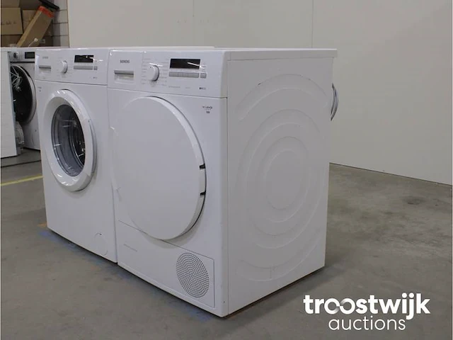 Siemens iq100 isensoric a+++ wasmachine & siemens iq300 isensoric selfcleaning condenser droger - afbeelding 7 van  8