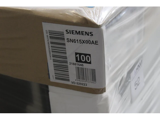 Siemens iq100 sn615x00ae vaatwasser. breedte 59,8 cm. diepte 55 cm. hoogte 81,5 cm - afbeelding 4 van  4