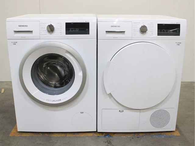 Siemens iq300 isensoric aquastop iqdrive extraklasse wasmachine & siemens iq300 isensoric extraklasse wasdroger - afbeelding 1 van  8