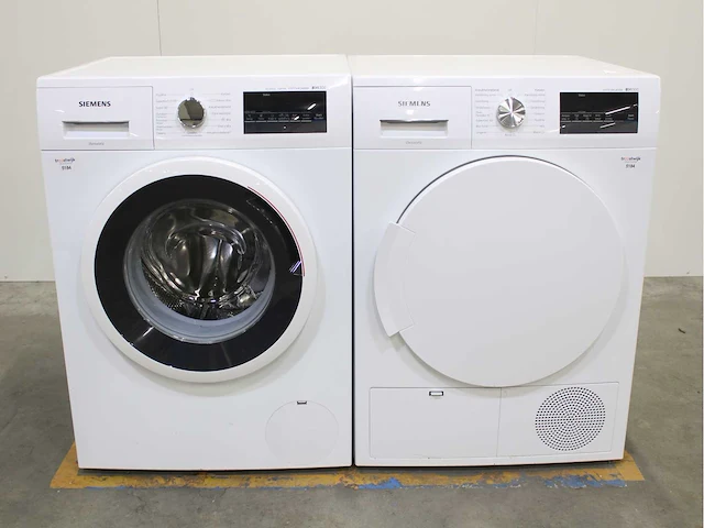 Siemens iq300 isensoric aquastop iqdrive extraklasse wasmachine & siemens iq300 isensoric extraklasse wasdroger - afbeelding 1 van  8