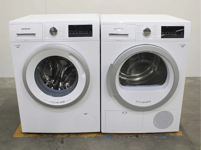 Siemens iq300 isensoric aquastop iqdrive extraklasse wasmachine & siemens iq300 isensoric extraklasse wasdroger - afbeelding 1 van  8