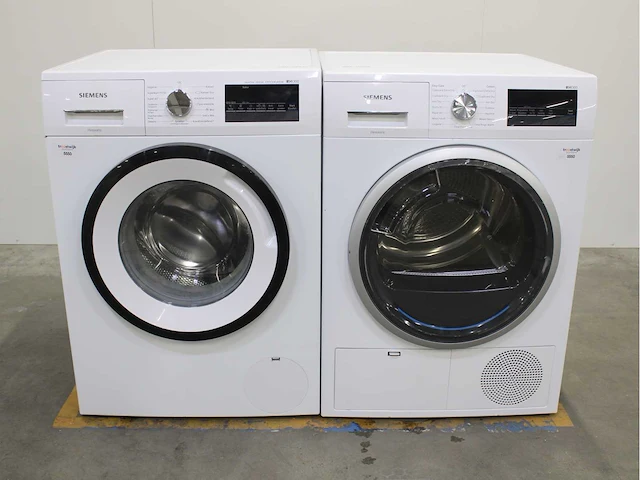 Siemens iq300 isensoric aquastop iqdrive extraklasse wasmachine & siemens iq300 isensoric wasdroger - afbeelding 1 van  7