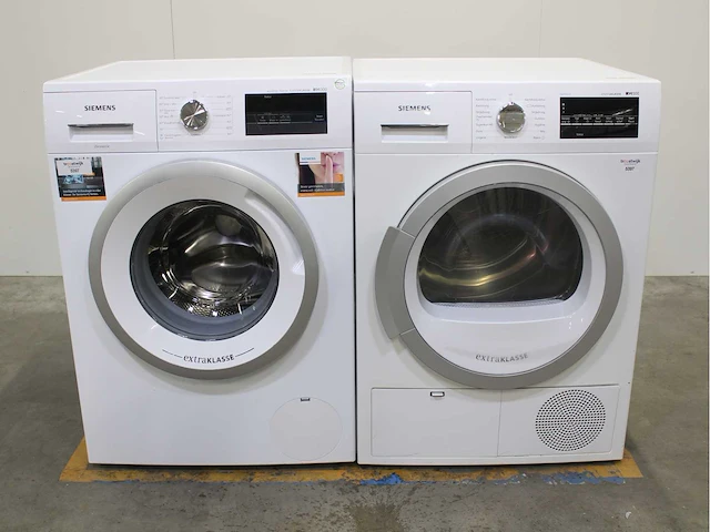Siemens iq300 isensoric aquastop iqdrive extraklasse wasmachine & siemens iq500 isensoric extraklasse wasdroger - afbeelding 1 van  8