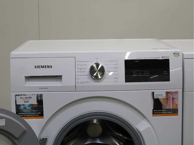 Siemens iq300 isensoric aquastop iqdrive extraklasse wasmachine & siemens iq500 isensoric extraklasse wasdroger - afbeelding 3 van  8