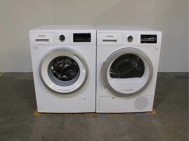 Siemens iq300 isensoric aquastop iqdrive extraklasse wasmachine & siemens iq500 isensoric extraklasse wasdroger - afbeelding 1 van  8
