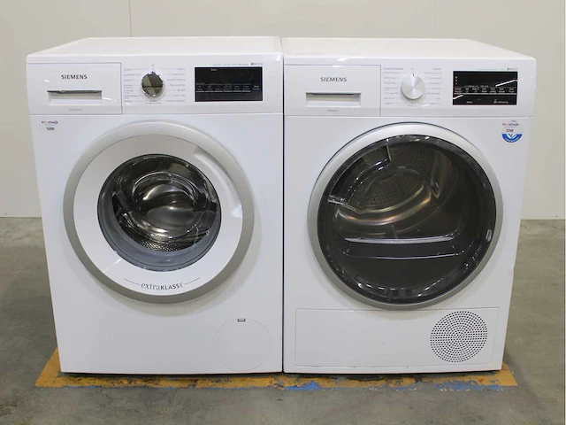 Siemens iq300 isensoric aquastop iqdrive extraklasse wasmachine & siemens iq500 isensoric selfcleaning condenser wasdroger - afbeelding 1 van  8