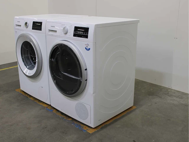 Siemens iq300 isensoric aquastop iqdrive extraklasse wasmachine & siemens iq500 isensoric selfcleaning condenser wasdroger - afbeelding 7 van  8