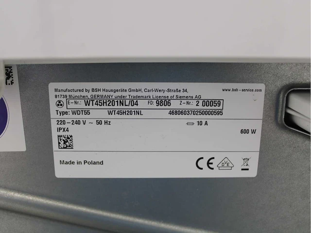 Siemens iq300 isensoric aquastop iqdrive wasmachine & siemens iq300 isensoric wasdroger - afbeelding 8 van  8