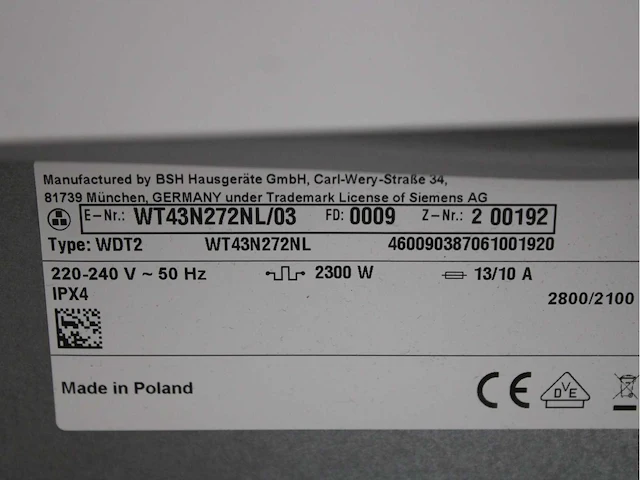 Siemens iq300 isensoric aquastop iqdrive wasmachine & siemens iq300 isensoric wasdroger - afbeelding 8 van  8