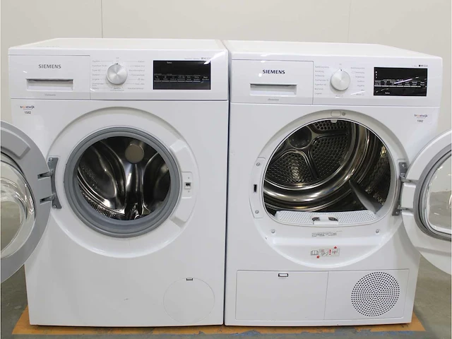 Siemens iq300 isensoric aquastop iqdrive wasmachine & siemens iq500 isensoric droger - afbeelding 2 van  8