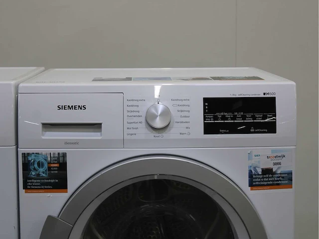 Siemens iq300 isensoric aquastop iqdrive wasmachines & siemens iq500 isensoric selfcleaning condenser wasdrogers - afbeelding 6 van  8