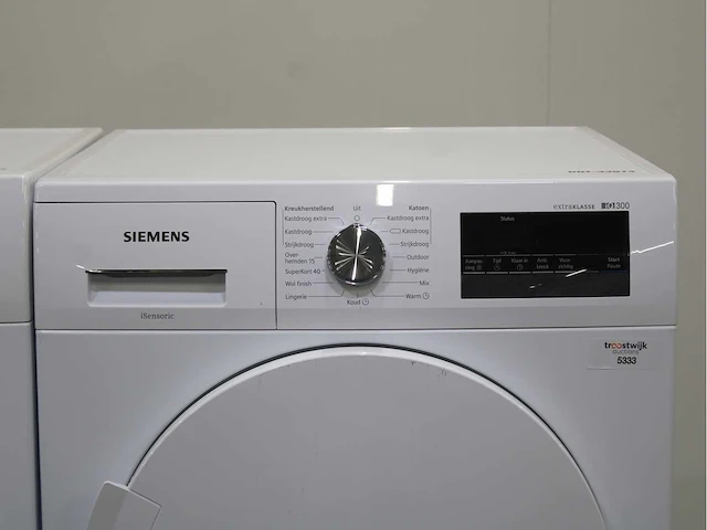Siemens iq300 isensoric iqdrive wasmachine & siemens iq300 isensoric extraklasse wasdroger - afbeelding 6 van  8