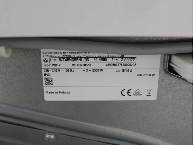 Siemens iq300 isensoric iqdrive wasmachine & siemens iq300 isensoric extraklasse wasdroger - afbeelding 8 van  8