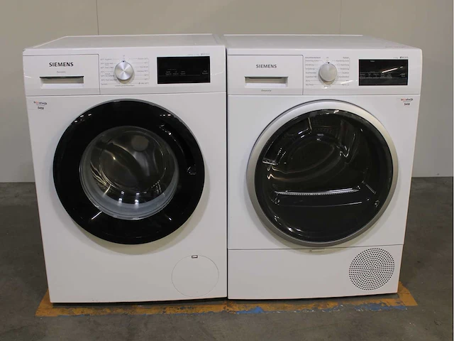 Siemens iq300 isensoric iqdrive wasmachine & siemens iq300 isensoric wasdroger - afbeelding 1 van  8