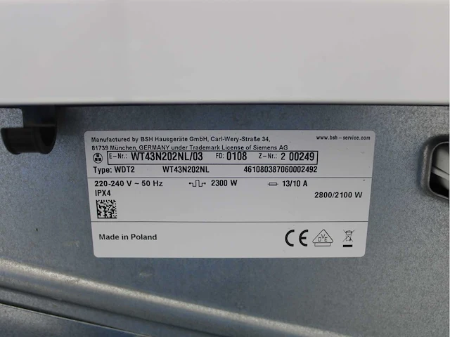 Siemens iq300 isensoric iqdrive wasmachines & siemens iq300 isensoric wasdrogers - afbeelding 8 van  8