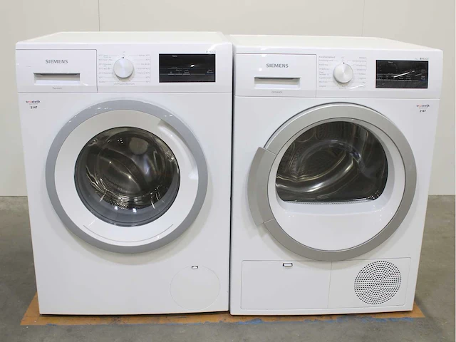Siemens iq300 isensoric wasmachine & siemens iq300 isensoric droger - afbeelding 1 van  8