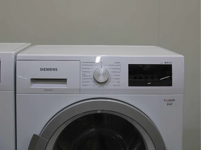 Siemens iq300 isensoric wasmachine & siemens iq300 isensoric droger - afbeelding 6 van  8