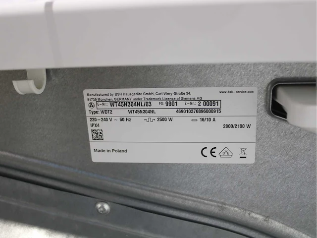 Siemens iq300 isensoric wasmachine & siemens iq300 isensoric droger - afbeelding 8 van  8