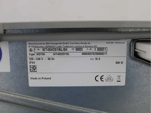 Siemens iq300 isensoric wasmachine & siemens iq300 isensoric wasdroger - afbeelding 8 van  8