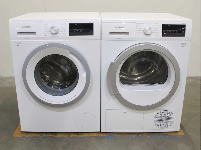 Siemens iq300 isensoric wasmachine & siemens iq300 isensoric wasdroger - afbeelding 1 van  8