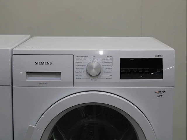 Siemens iq300 isensoric wasmachine & siemens iq300 isensoric wasdroger - afbeelding 5 van  7
