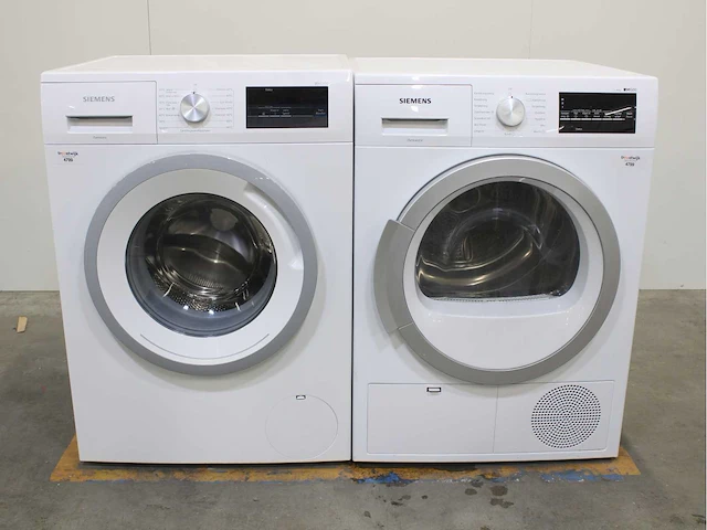 Siemens iq300 isensoric wasmachine & siemens iq500 isensoric wasdroger - afbeelding 1 van  8