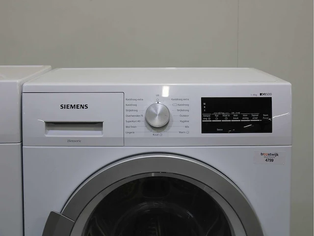 Siemens iq300 isensoric wasmachine & siemens iq500 isensoric wasdroger - afbeelding 6 van  8
