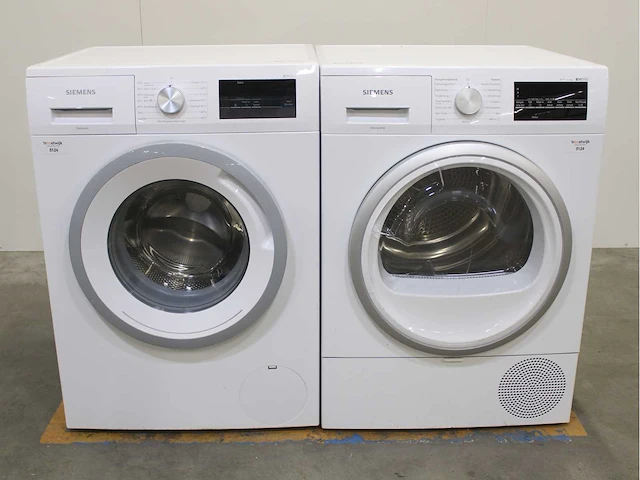 Siemens iq300 isensoric wasmachine & siemens iq500 isensoric wasdroger - afbeelding 1 van  8